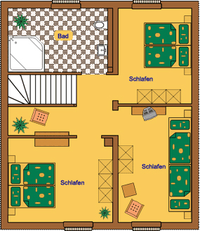 Ferienhaus Deichwiese Grundriss Obergeschoss