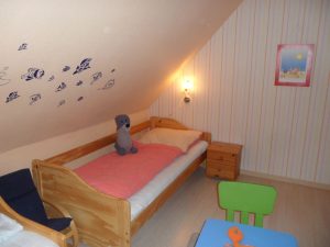 Ferienhaus Deichwiese Kinderzimmer Bett 1